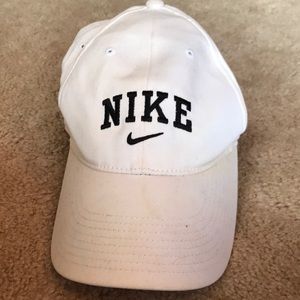 White Nike Stitched Logo Hat